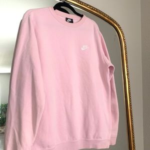 Pink Nike crew neck sweater